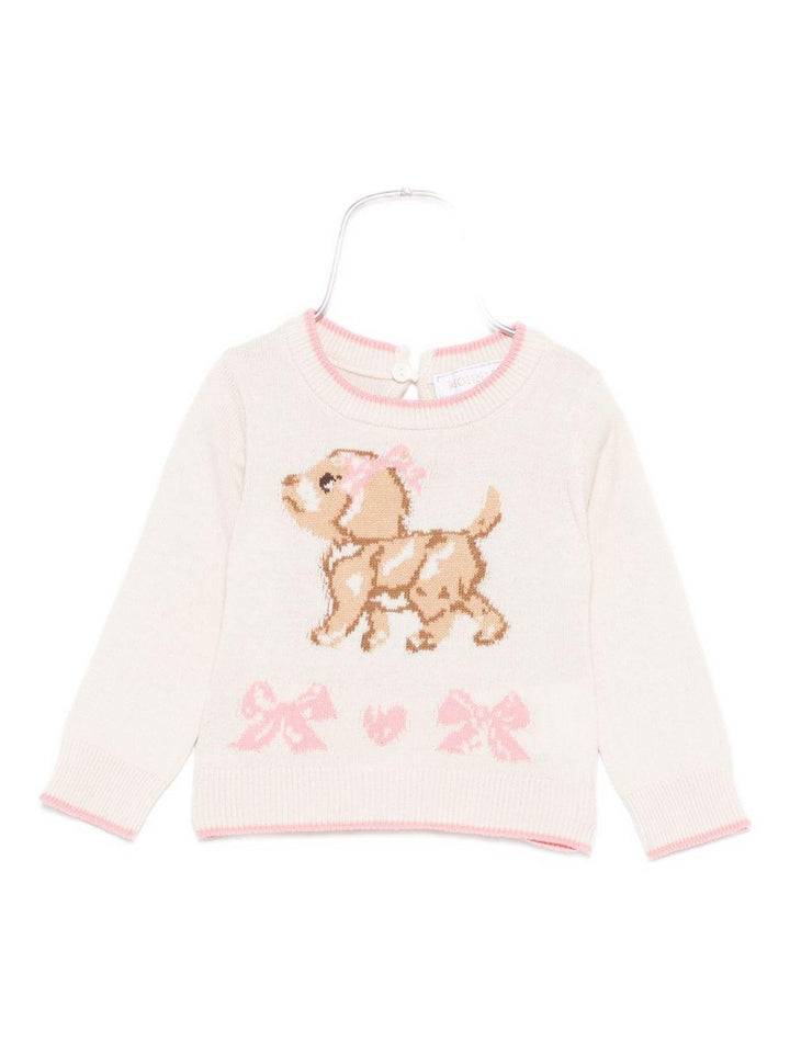 Maglione beige per neonata 39F6086091 0290 Monnalisa Kids 