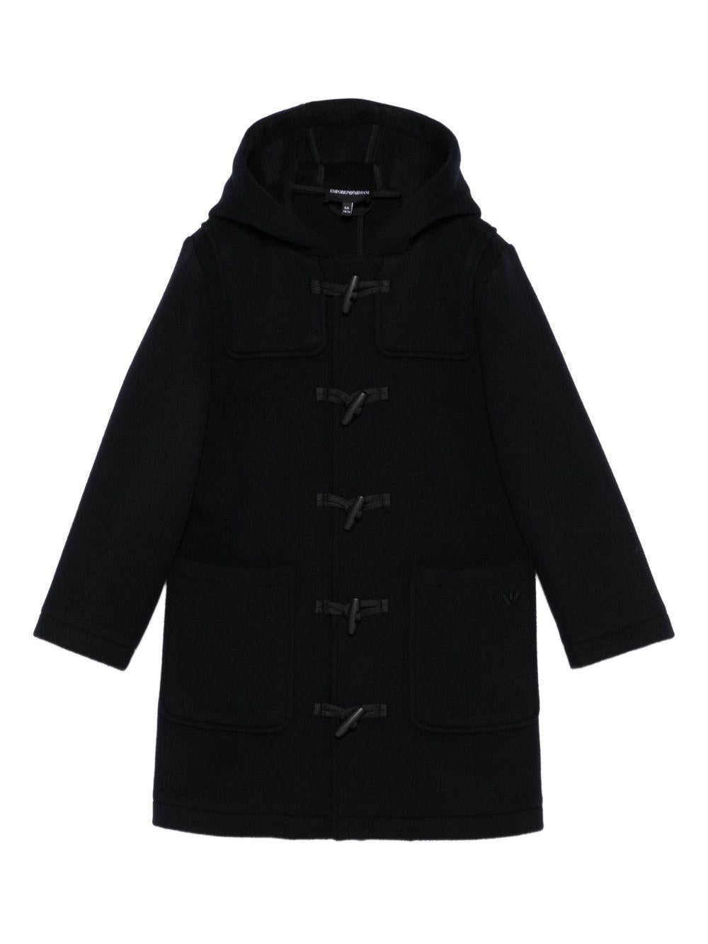 Cappotto nero per bambino EB000493AF16038 UB118 Emporio Armani Kids 