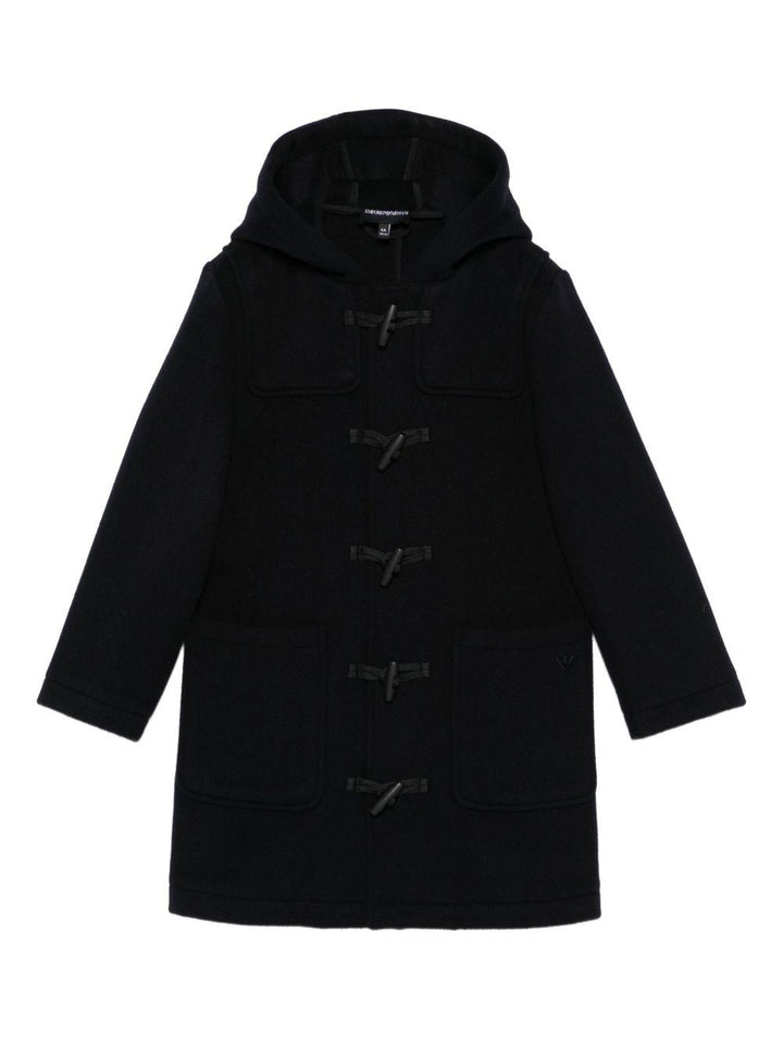 Cappotto nero per bambino EB000493AF16038 UB118 Emporio Armani Kids 
