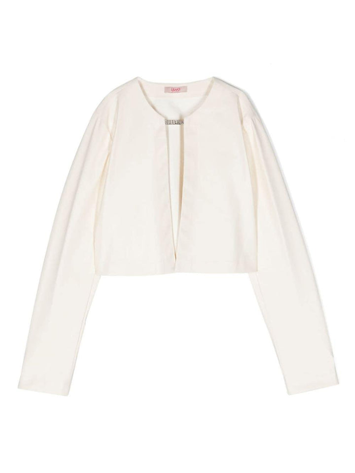 Giacca bianca per bambina in ecopelle GA4080E0392 10602 Liu Jo 