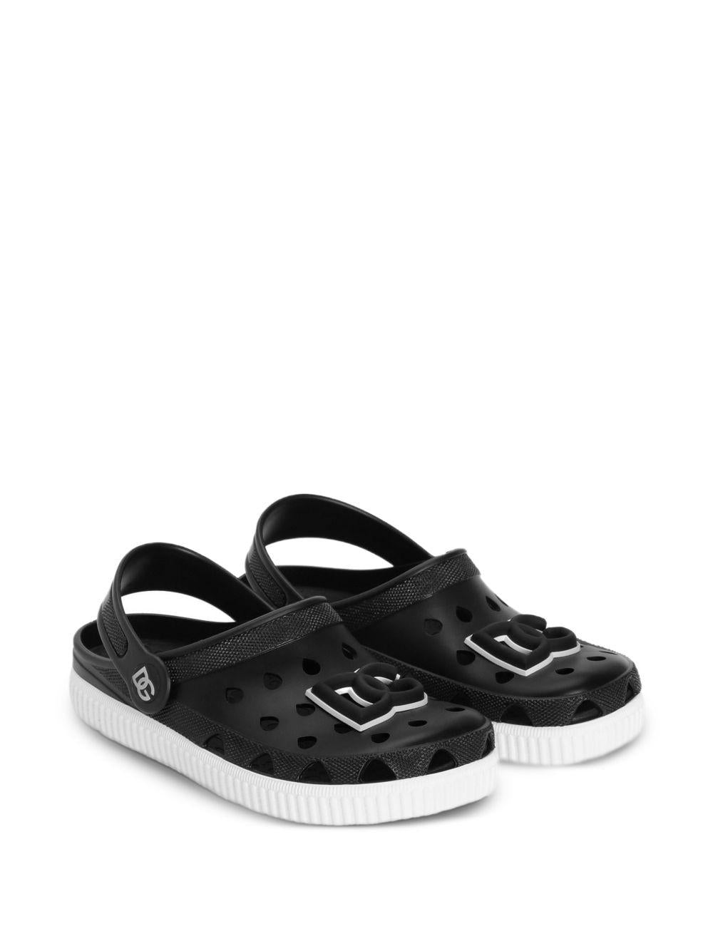 Ciabatte nere per bambino DN0213AT079 80999 Dolce & Gabbana Kids 