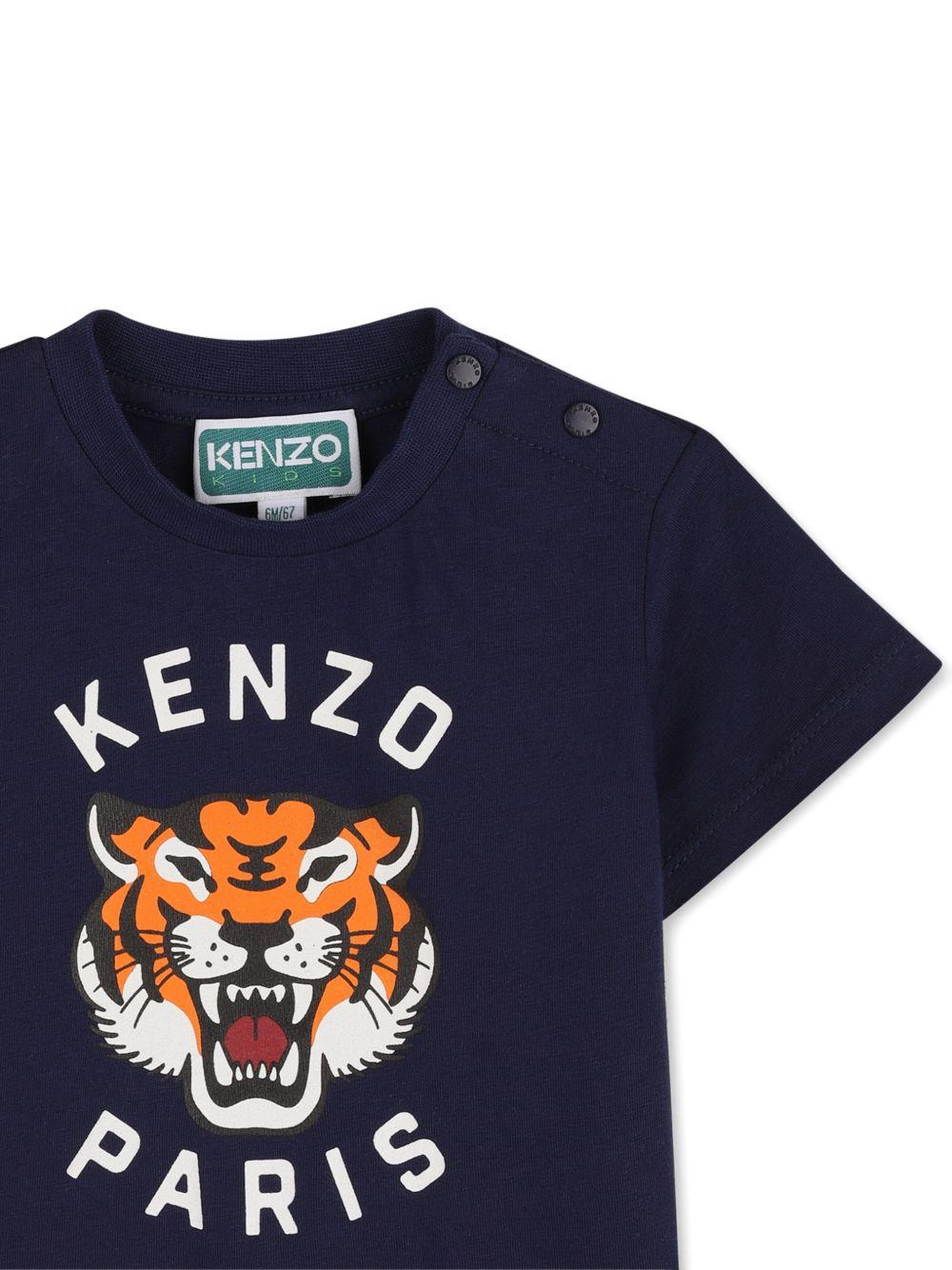 T-shirt blu navy per neonato K61718 84N Kenzo Kids 