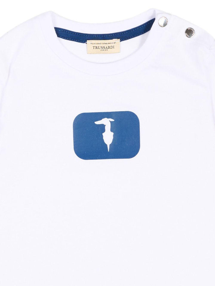 T-shirt bianco per neonato TIP26093TS WHI Trussardi Kids 