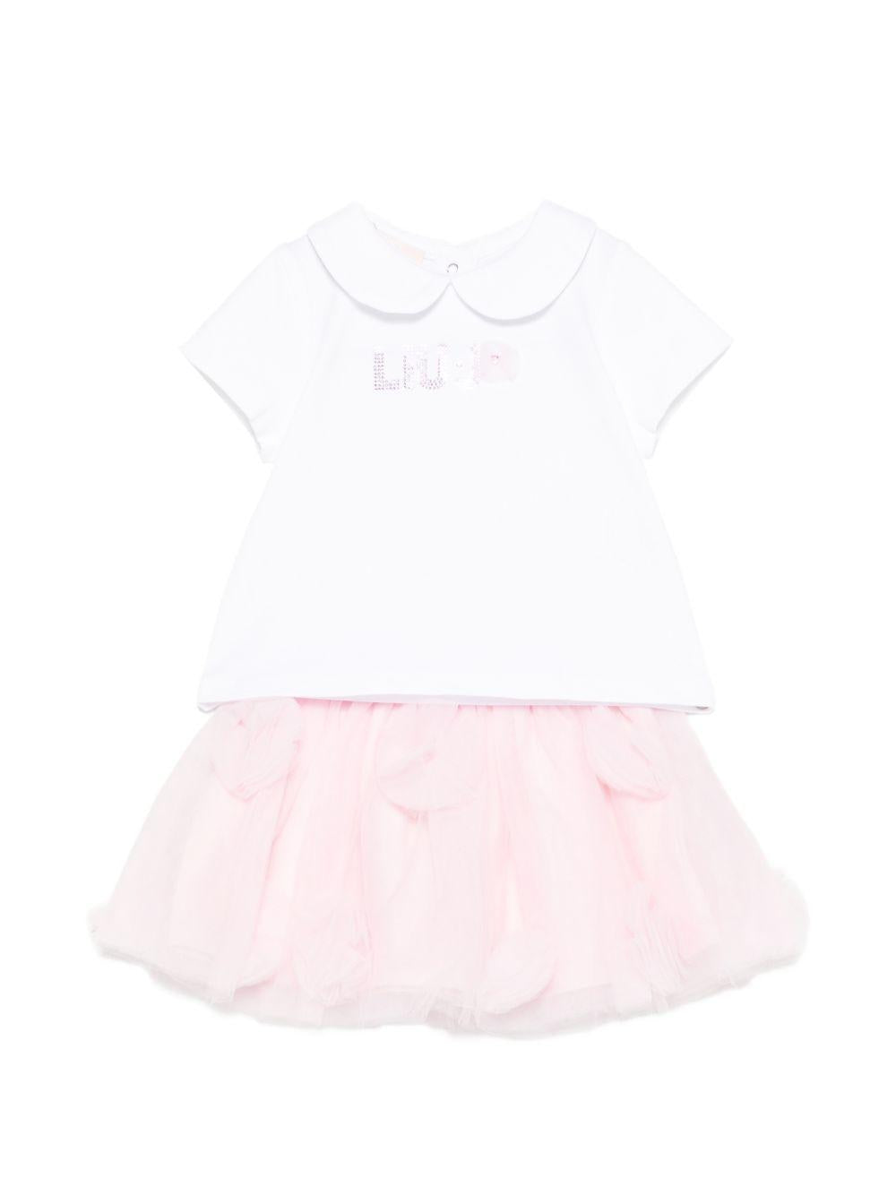 Completo bianco/rosa per neonata HA6008J9239 C3863 Liu Jo 