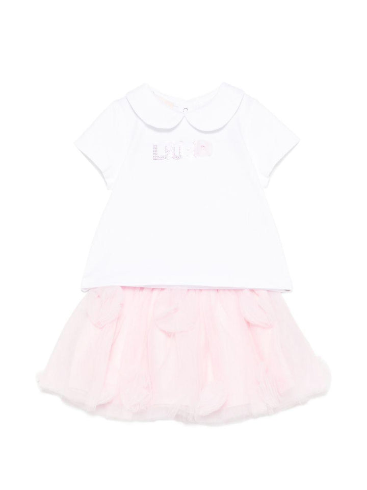 Completo bianco/rosa per neonata HA6008J9239 C3863 Liu Jo 