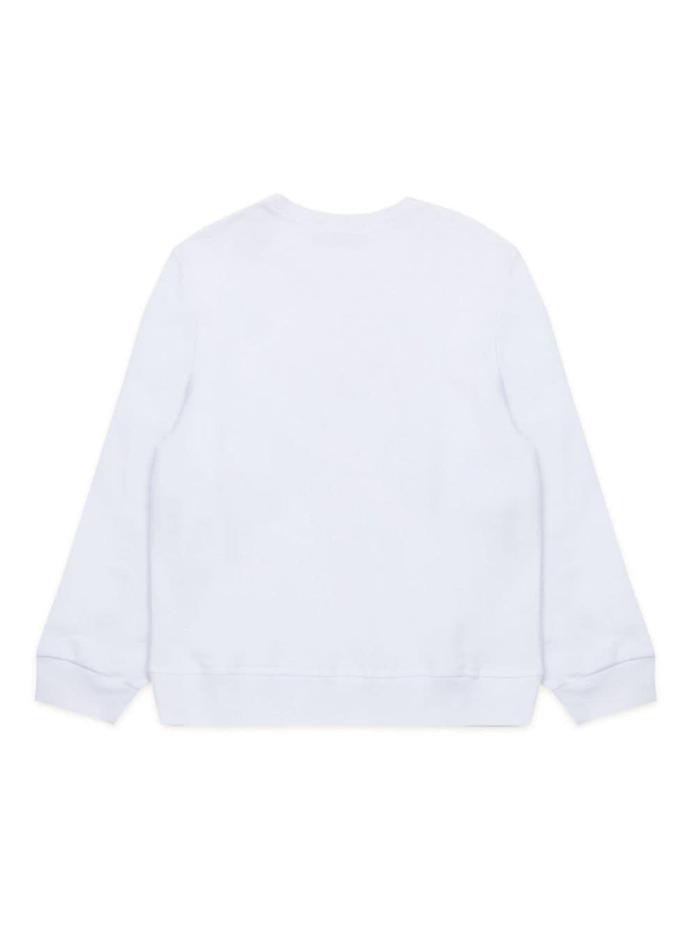 White sweatshirt for boys with print