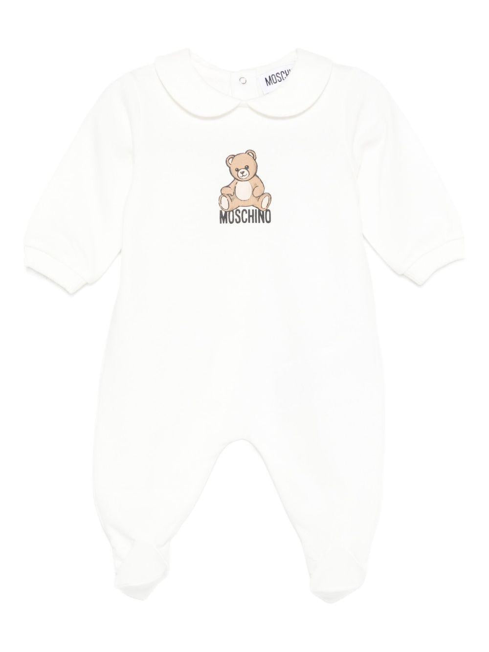 Tutina bianca per neonato MUT04ILCA40 10063 Moschino Kids 
