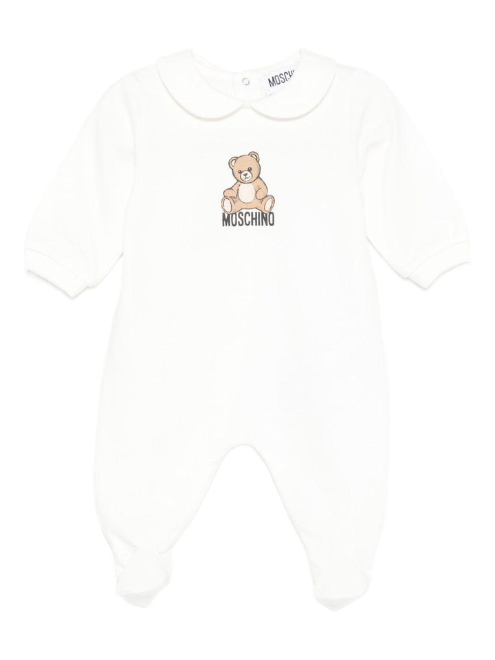 Tutina bianca per neonato MUT04ILCA40 10063 Moschino Kids 