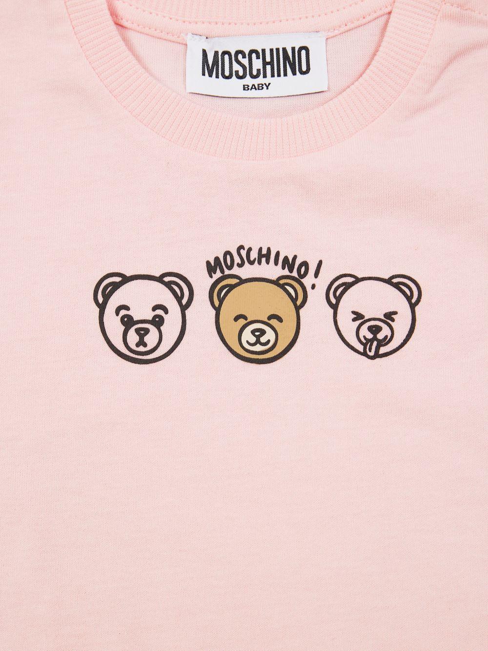 T-shirt rosa per neonata MUM04OLAA24 50209 Moschino Kids 