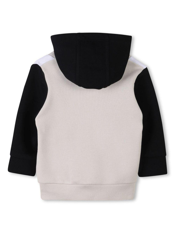 Felpa beige/nera/bianca per neonato