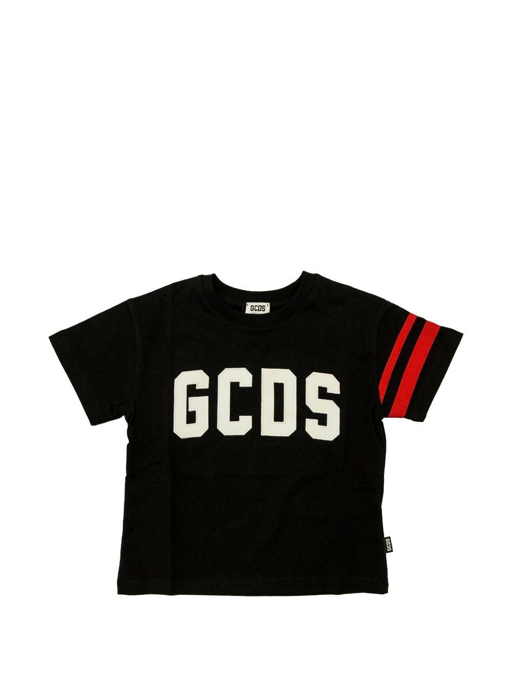 T-shirt nera per bambino Z0UJQC592J105 999R Gcds Kids 