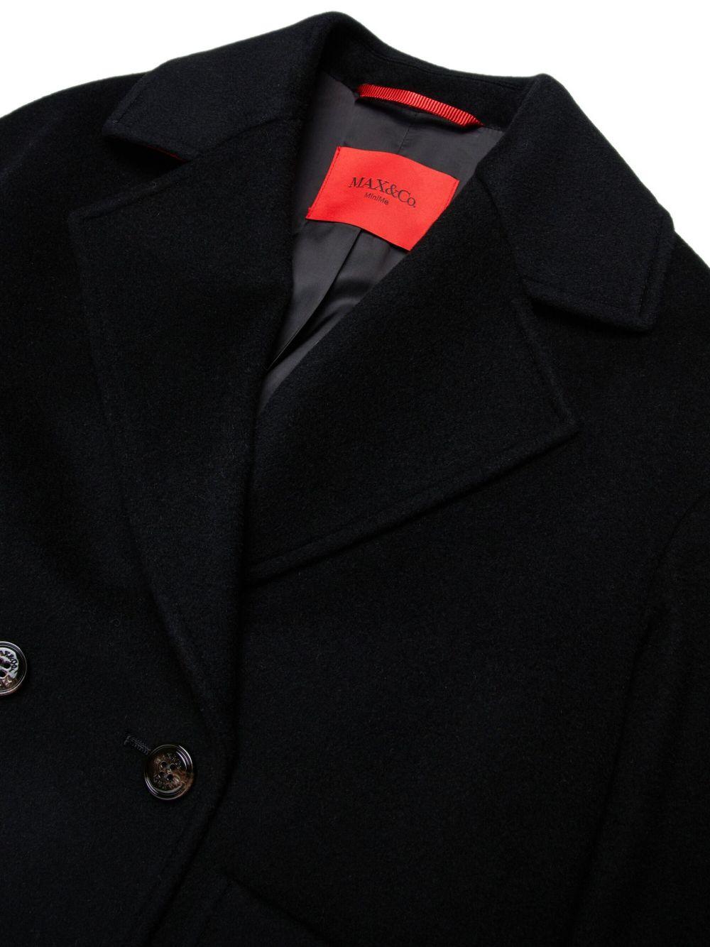 Cappotto nero per bambina MX0229MX052 MX900 Max&co Kids 
