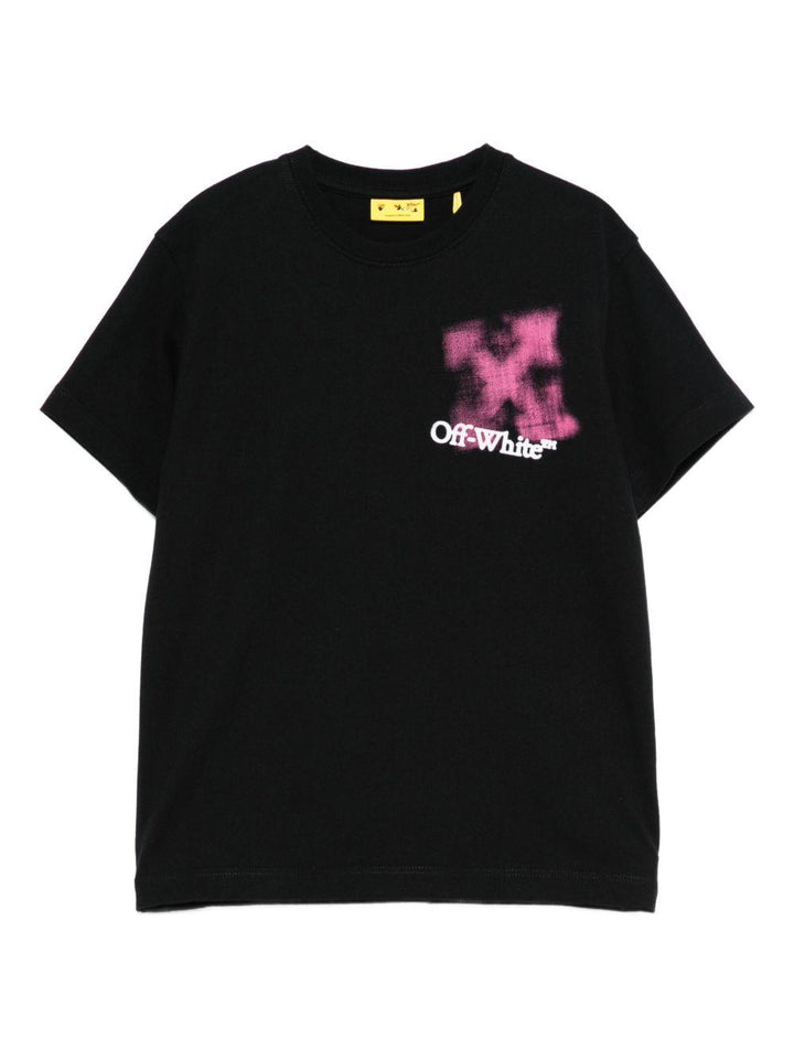 T-shirt nero per bambino OGAA001F25JER005 1032 Off White Kids 