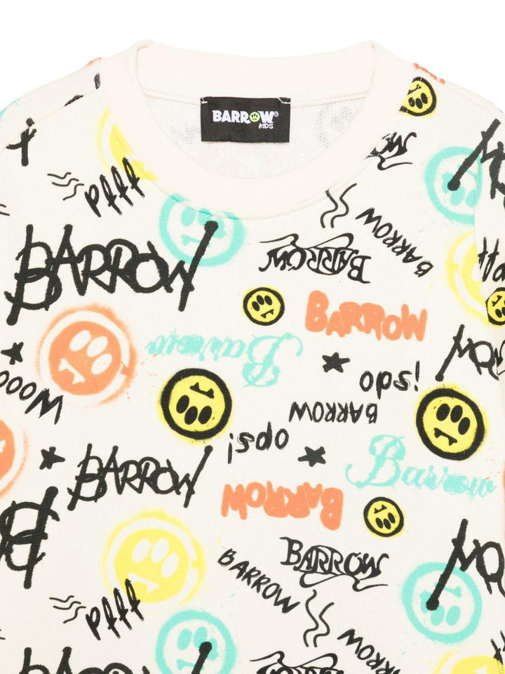 Felpa crema per bambino S6BKJUSW048 013 Barrow Kids 