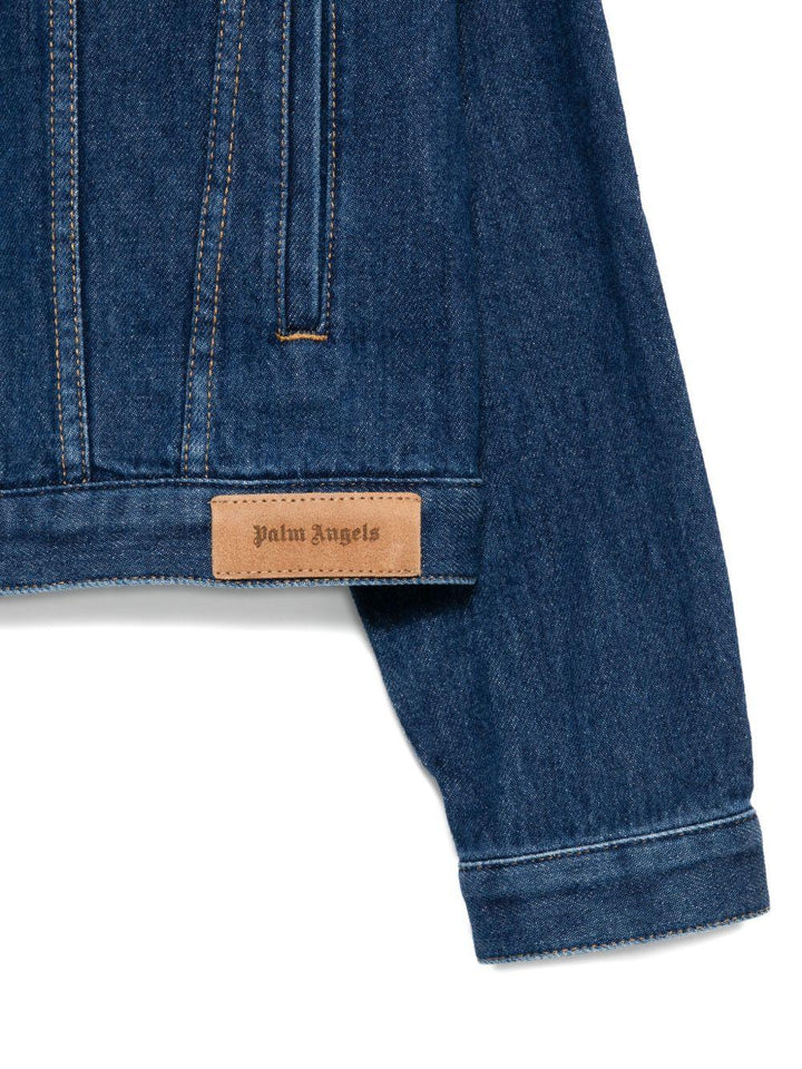 Giacca di jeans blu per bambino PBYE001F25DEN001 4540 Palm Angels Kids 