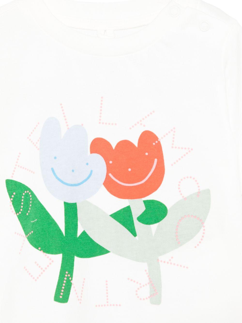 T-shirt bianca per neonata TY8121Z0434 101 Stella McCartney Kids 