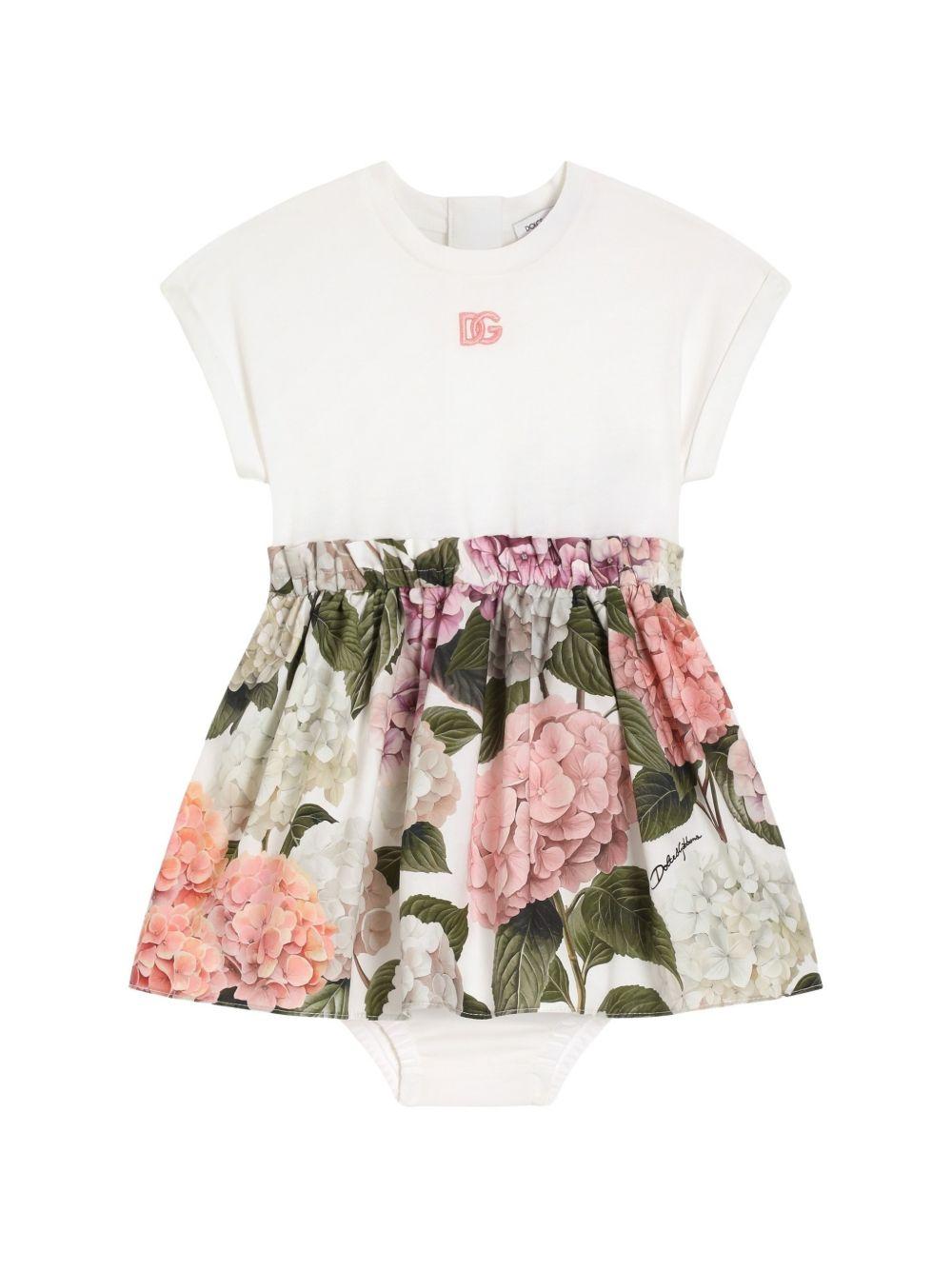 Abito bianca/floreale per neonata L2JDAUG7PQP S9000 Dolce & Gabbana Kids 