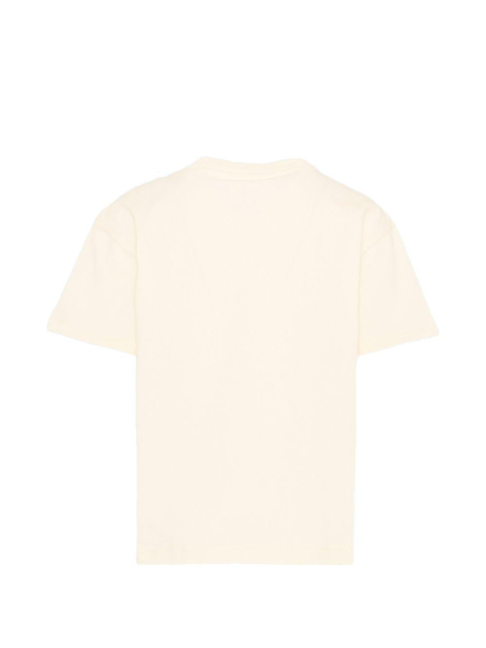 T-shirt beige per bambino PBAA003S26JER005 002 Palm Angels Kids 