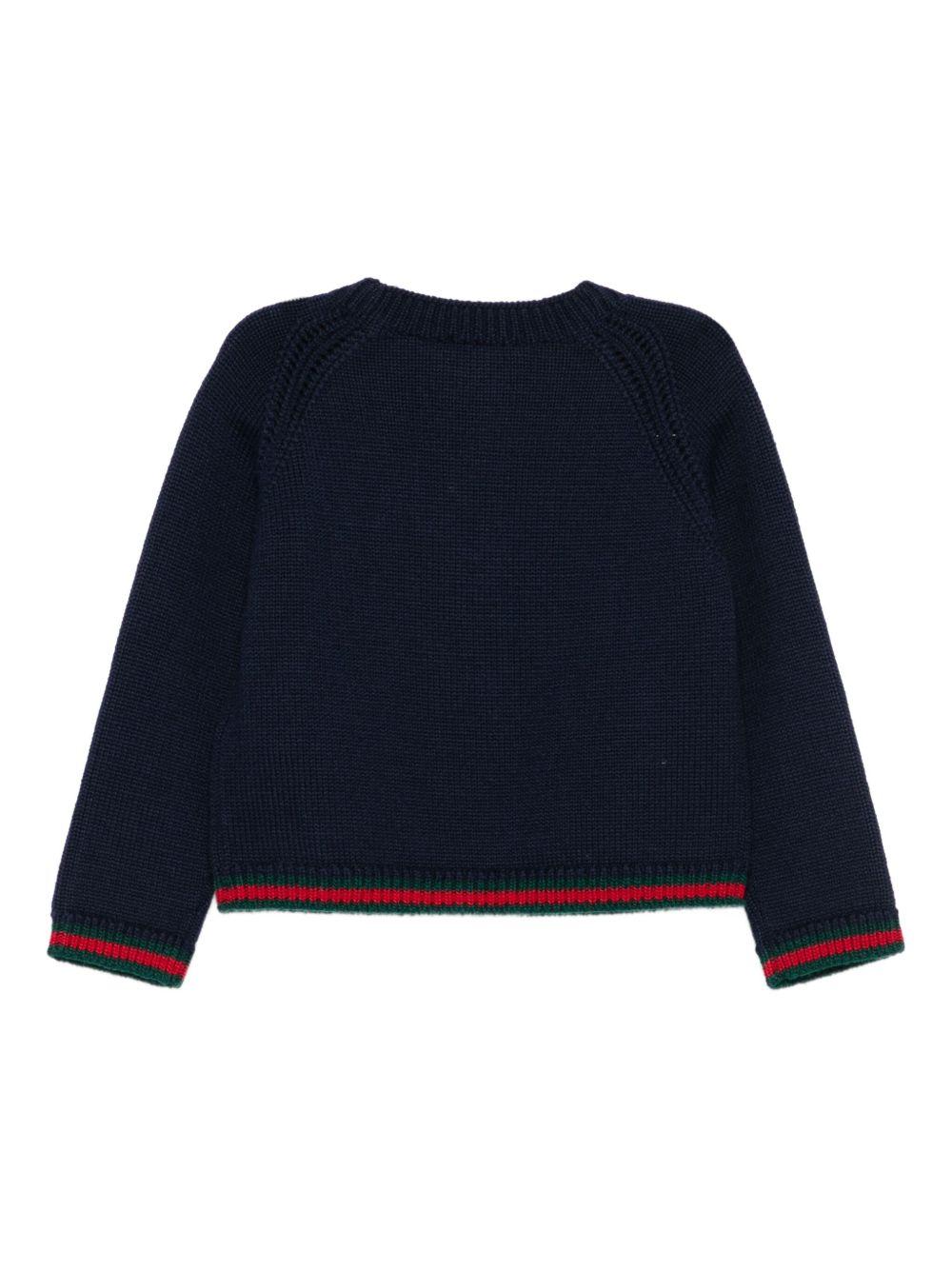 Cardigan blu per neonato 823227XKEWP 4180 Gucci Kids 