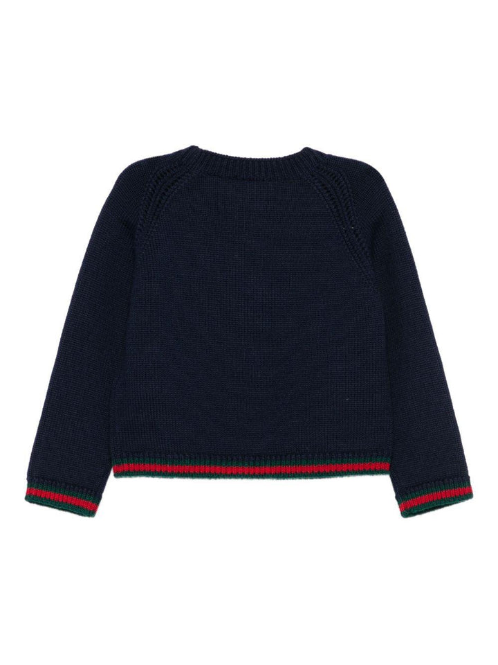 Cardigan blu per neonato 823227XKEWP 4180 Gucci Kids 