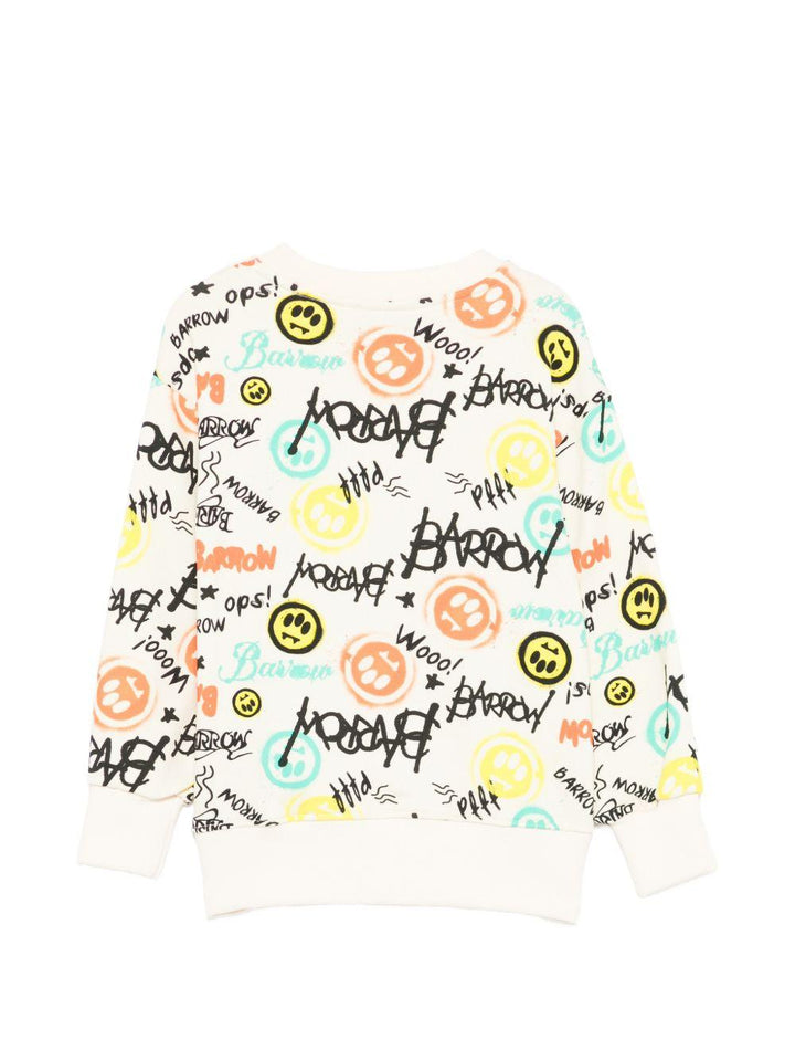 Felpa crema per bambino S6BKJUSW048 013 Barrow Kids 