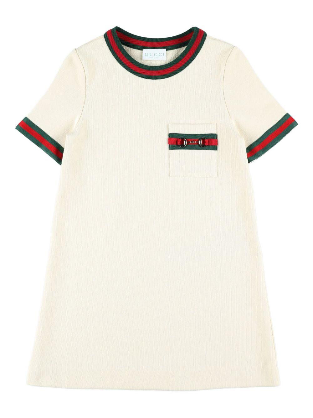 Abito bianco sporco per bambina 718772XJHR9 9908 Gucci Kids 