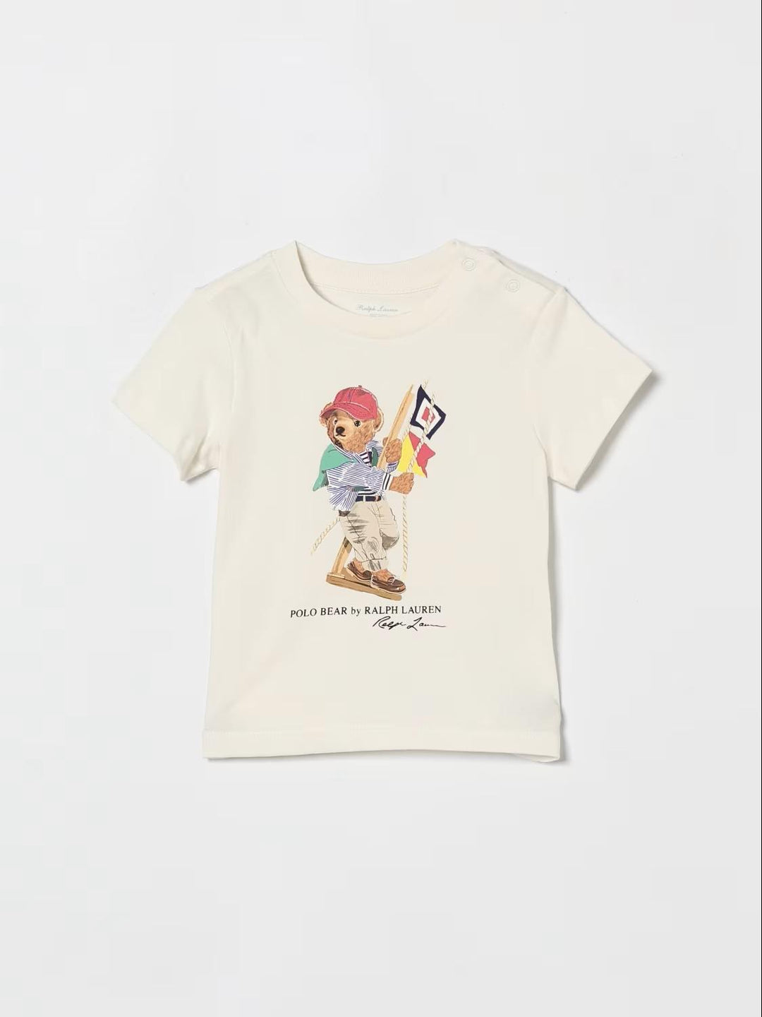 T-shirt bianco per bambino 320A12428 002 Ralph Lauren Kids 