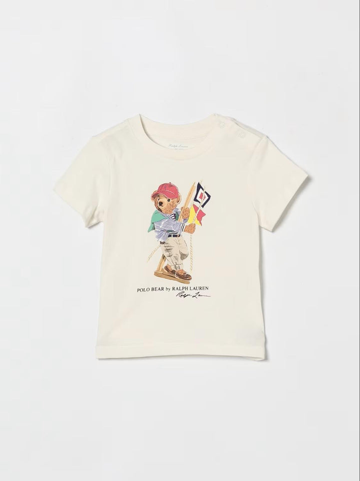 T-shirt bianco per bambino 320A12428 002 Ralph Lauren Kids 