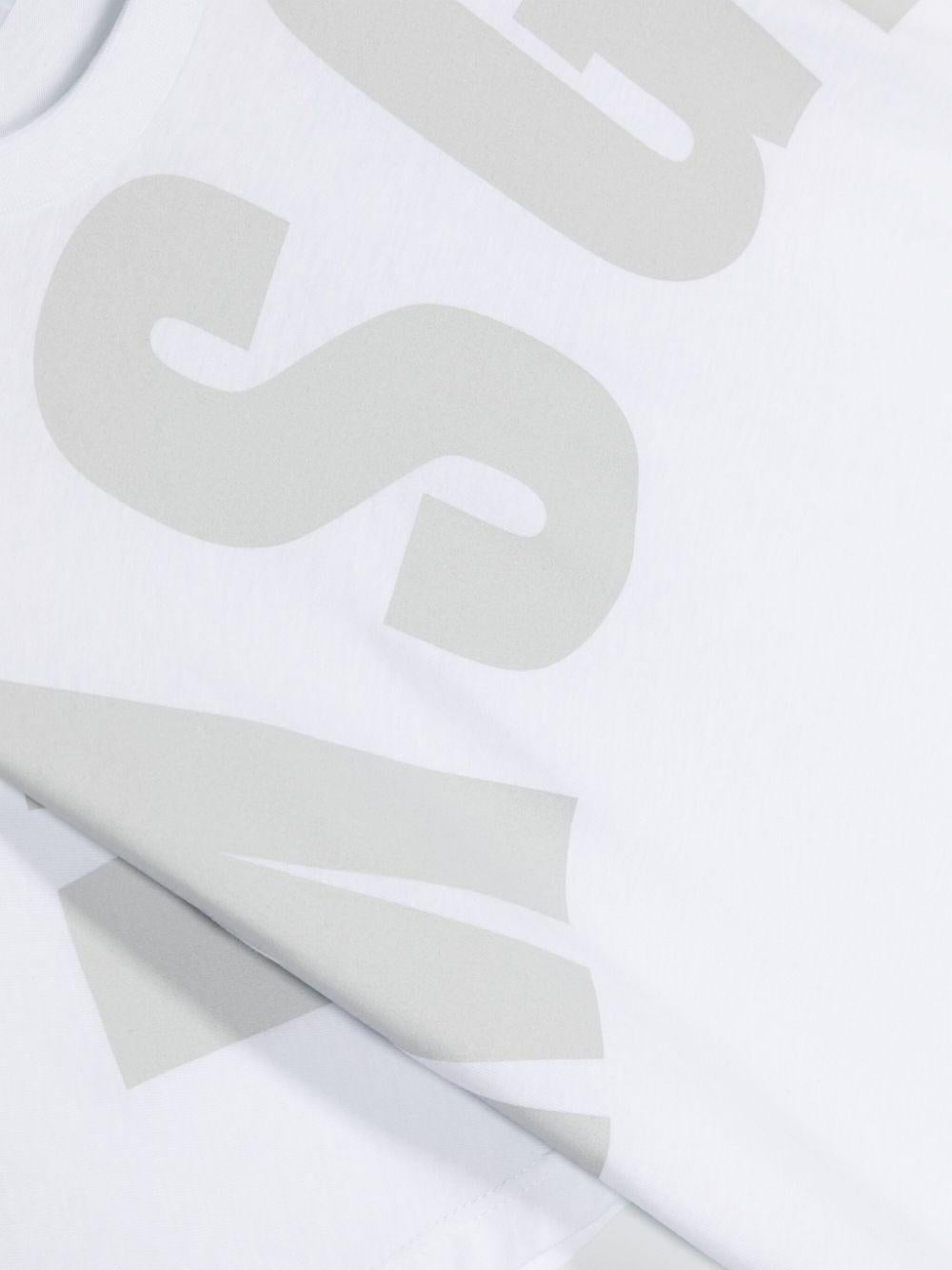 T-shirt bianca per bambio con logo S4MSJUTH006 001 Msgm Kids 