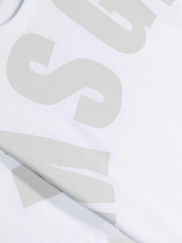 T-shirt bianca per bambio con logo S4MSJUTH006 001 Msgm Kids 