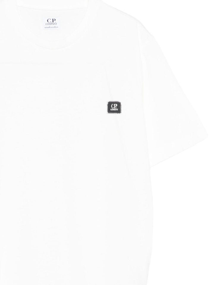 T-shirt bianca per bambino CUM00SLAA17 10135 C.P Company Kids 