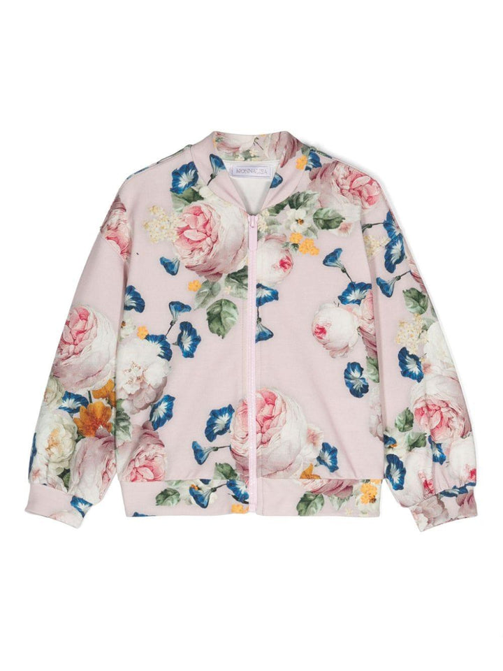 Giacca rosa/multicolore per bambina 19D8004002 6684 Monnalisa Kids 