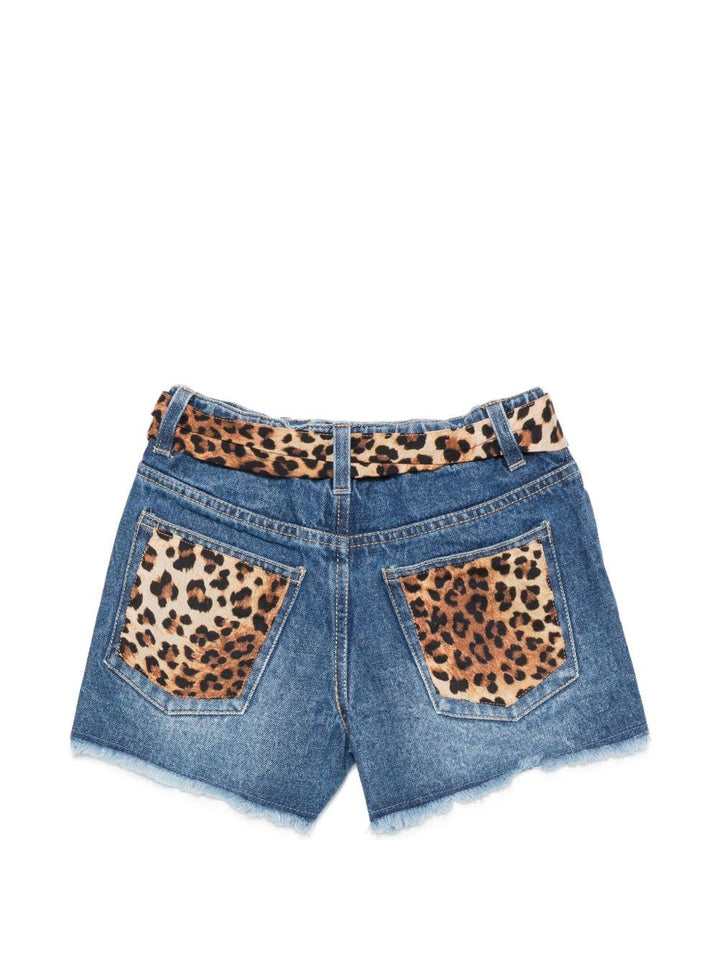 Bermuda blu per bambina KOK0001 00958L MC2 Saint Barth Kids 