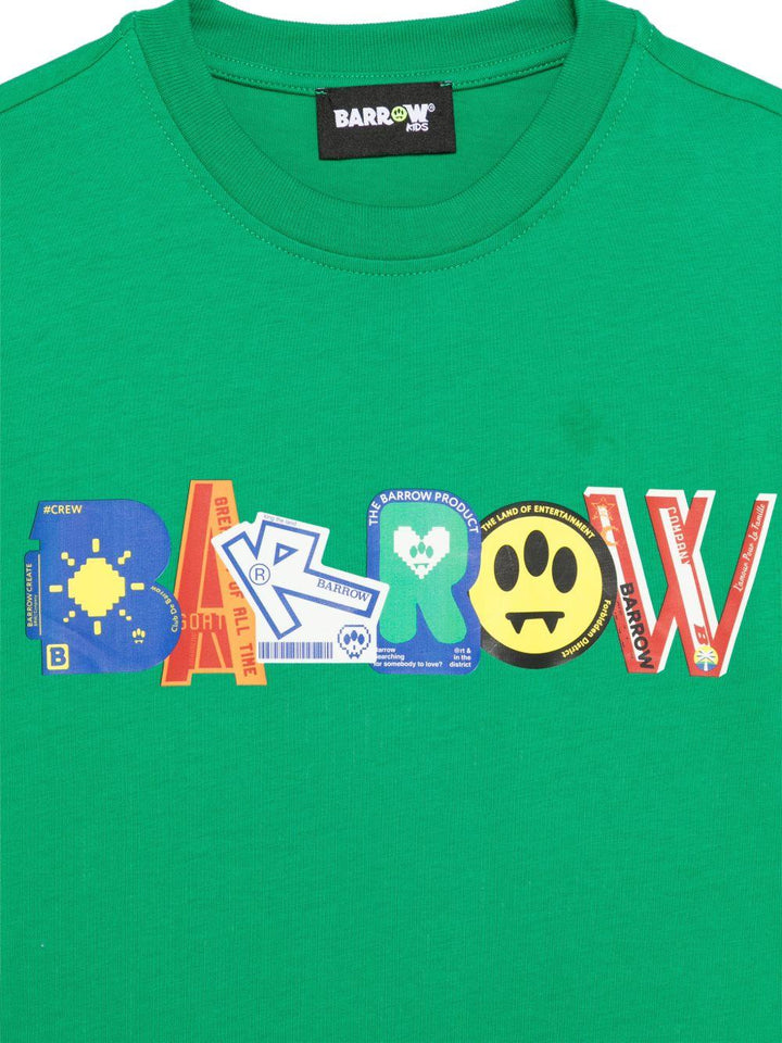T-shirt verde per bambino S6BKJUTH045 080 Barrow Kids 