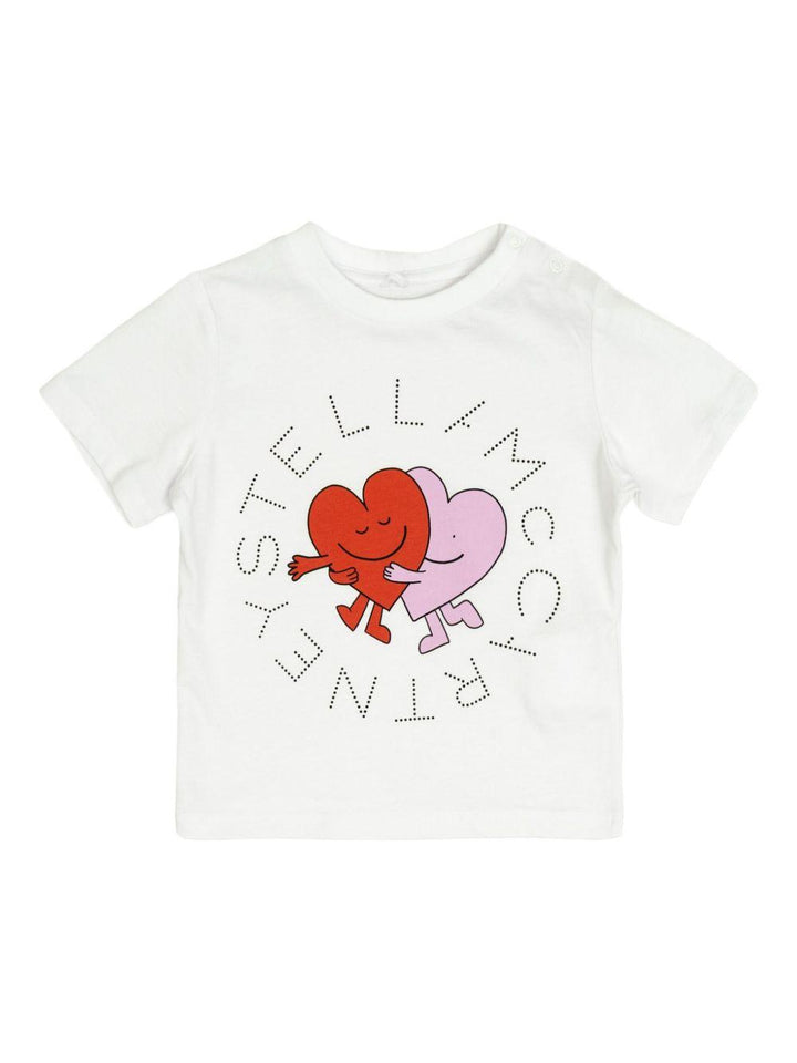T-shirt bianca per neonata
