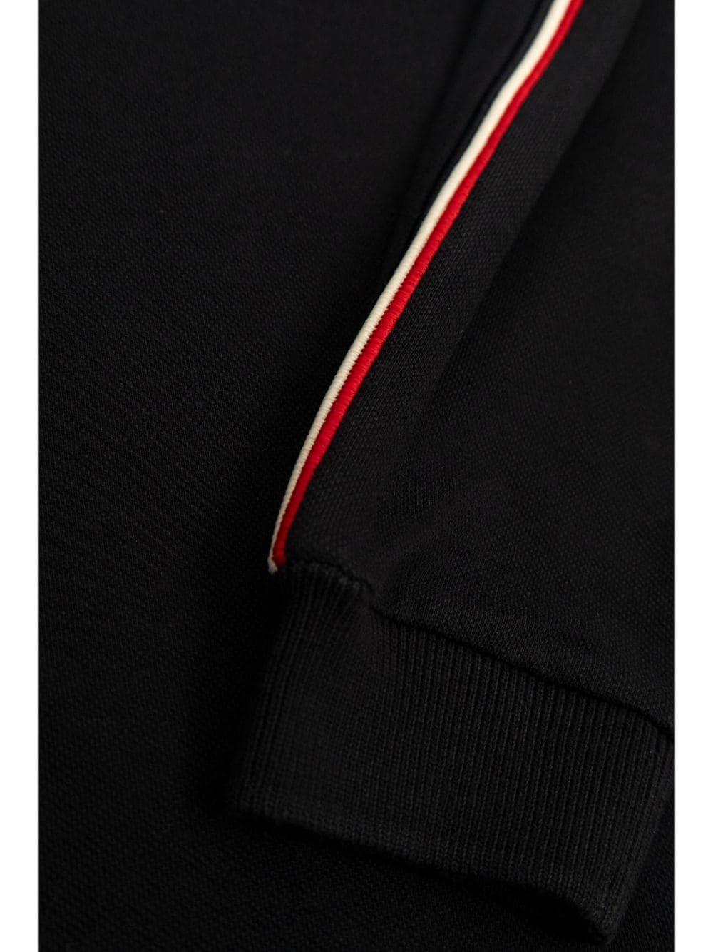 Baby polo shirt in midnight blue cotton