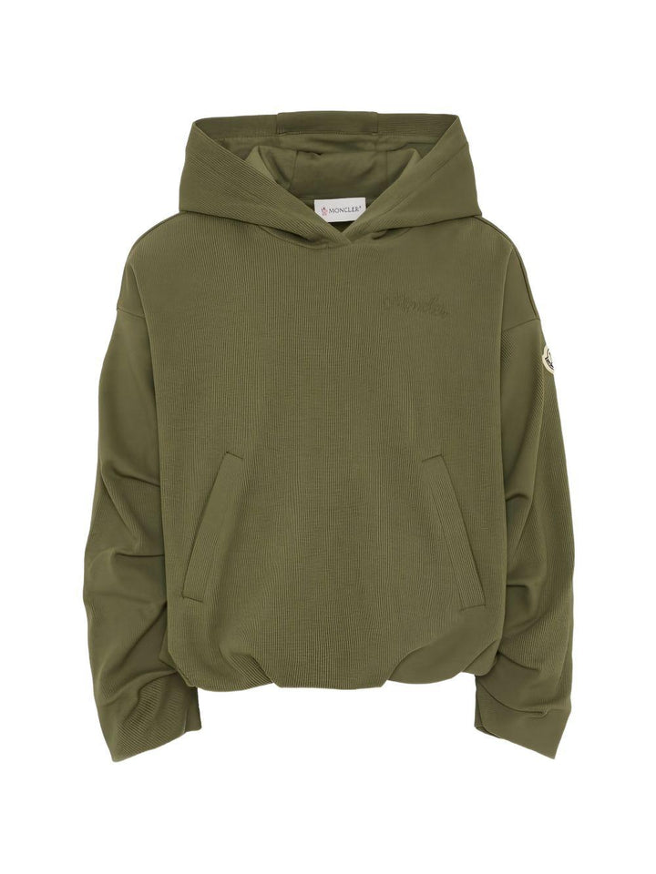 Felpa verde salvia per bambina 9548G0000689AHP 825 Moncler Kids 