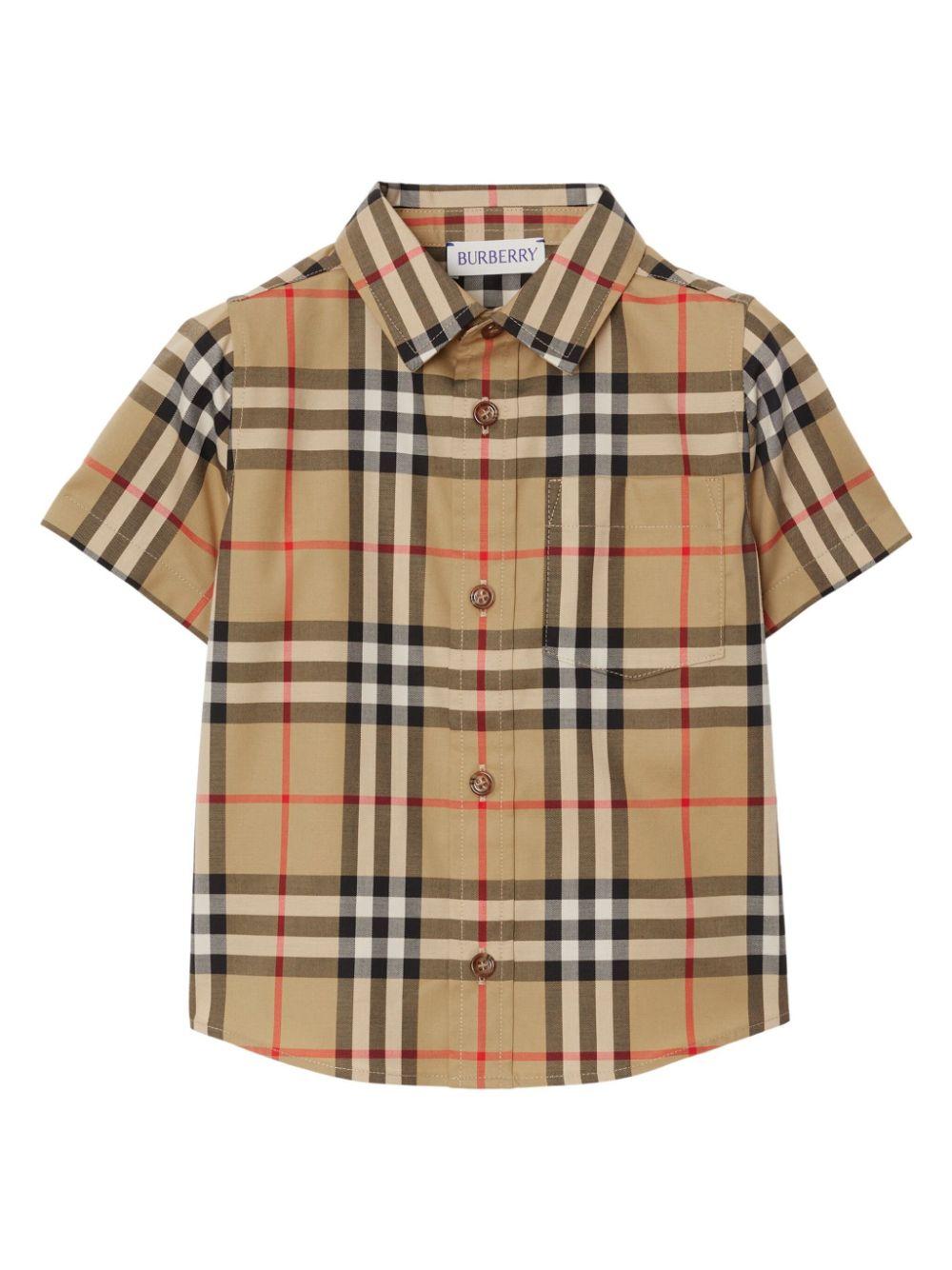Camicia beige per neonato 8078732 A7028 Burberry Kids 