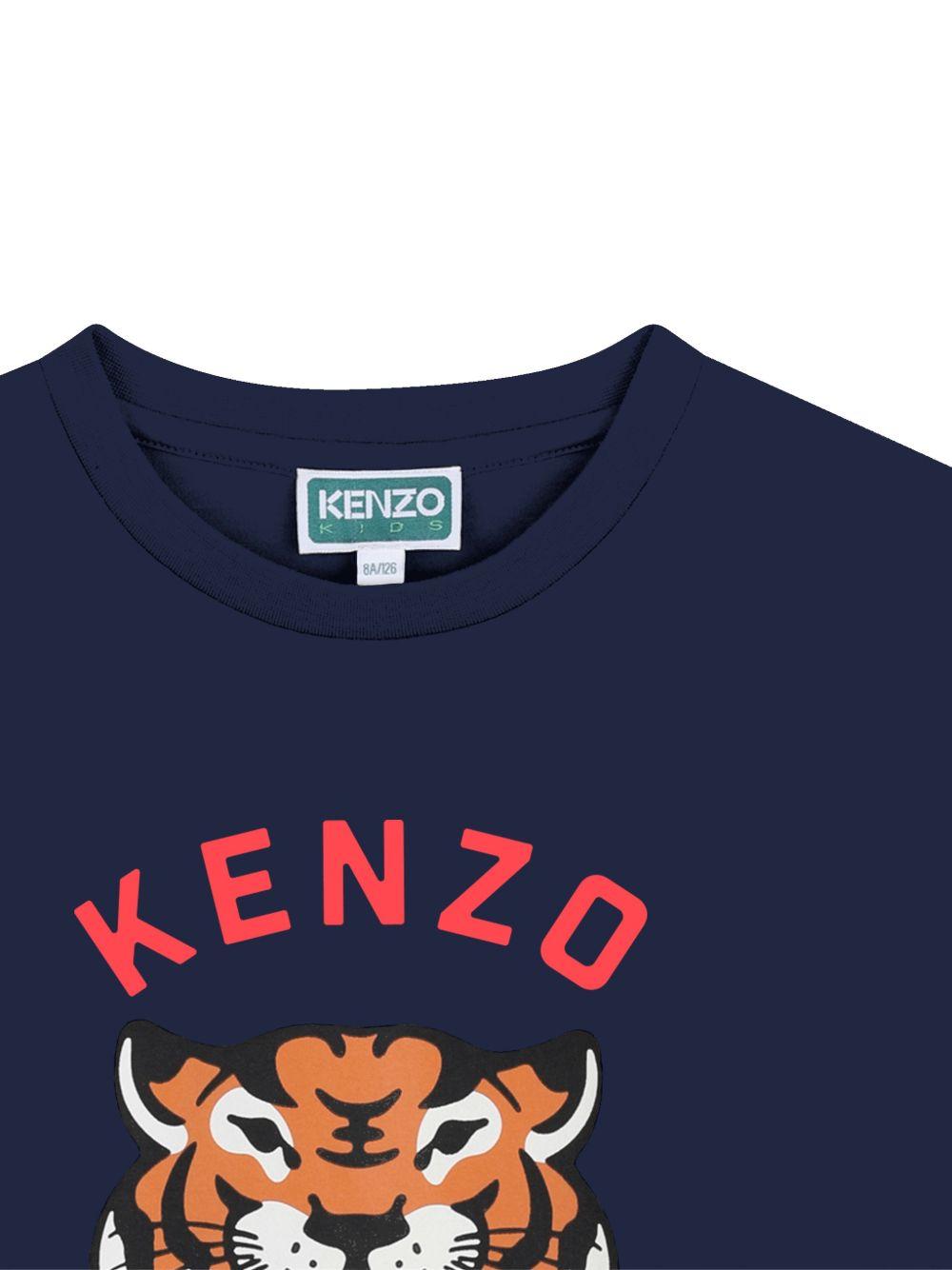 T-shirt blu scuro per bambino K61676 84N Kenzo Kids 