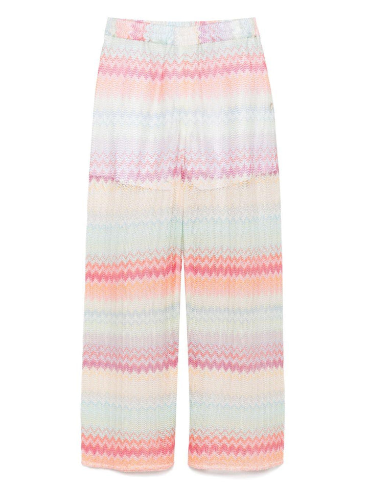 Pantalone verde chiaro/multicolor per bambina