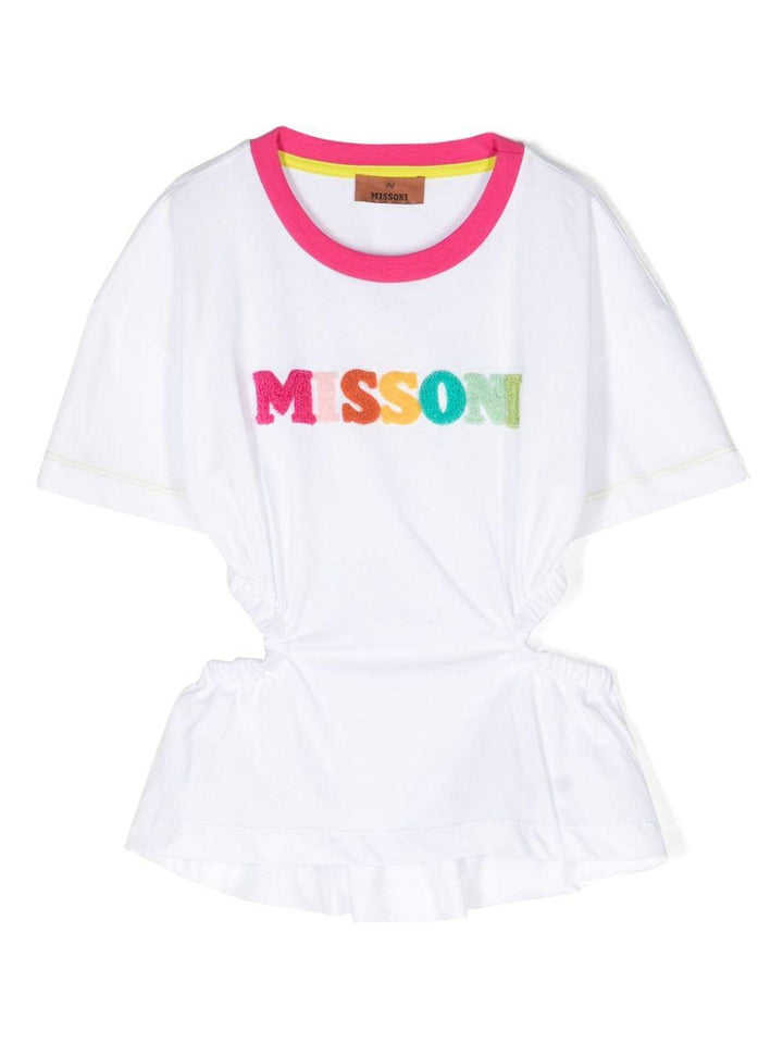 White t-shirt for girls with logo