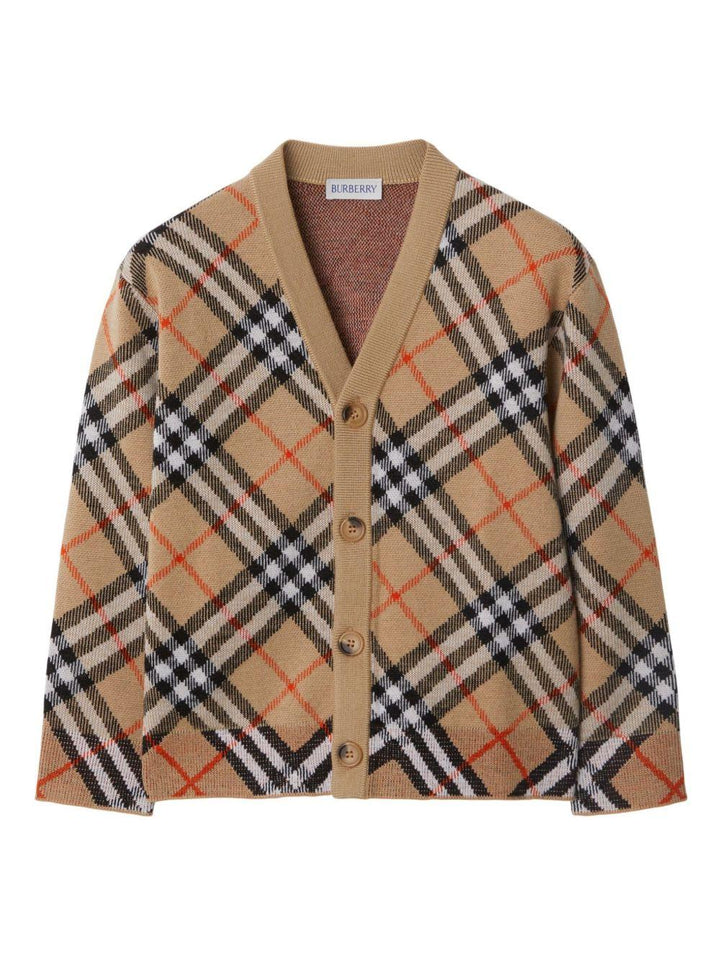 Cardigan beige per bambina 8104300 B9368 Burberry Kids 