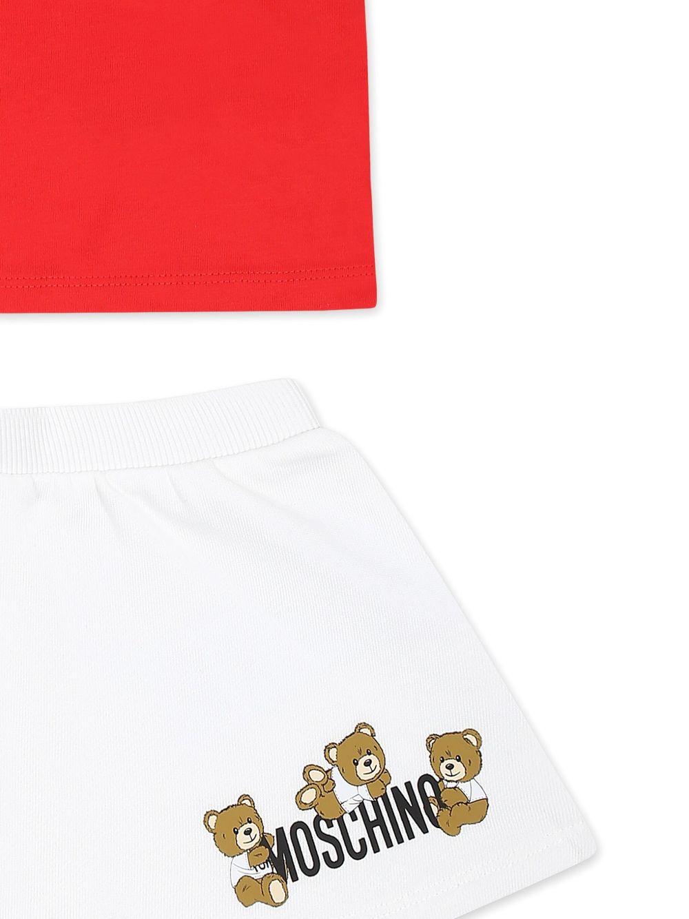 Completo sportivo rosso/bianco per neonata