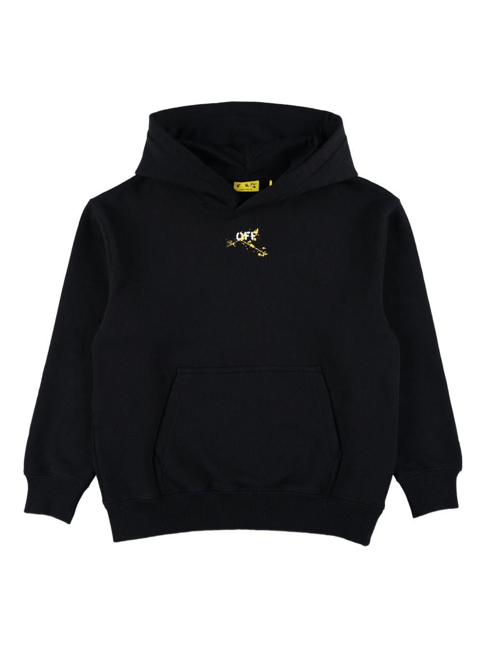 Felpa nera per bambino OBBB001F25FLE005 1018 Off White Kids 