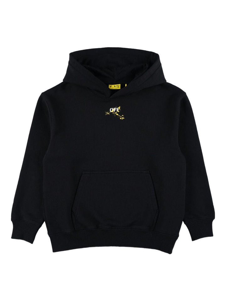 Felpa nera per bambino OBBB001F25FLE005 1018 Off White Kids 