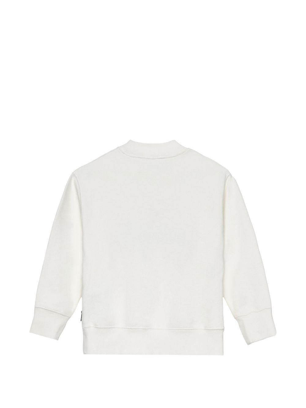 Felpa bianco sporco per bambino PBBA012S26FLE002 002 Palm Angels Kids 