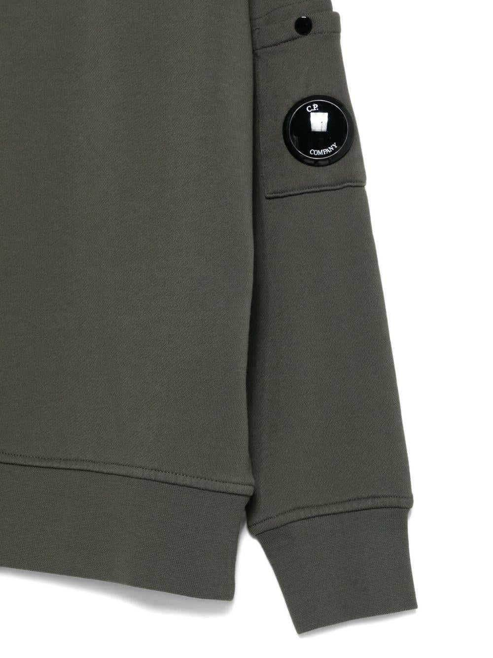 Felpa verde per bambino CMF00XLCA76 31233 C.P Company Kids 