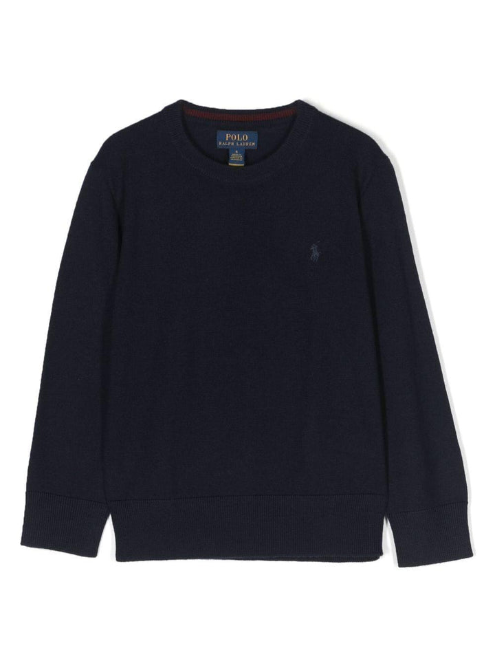 Maglione blu per bambino con logo