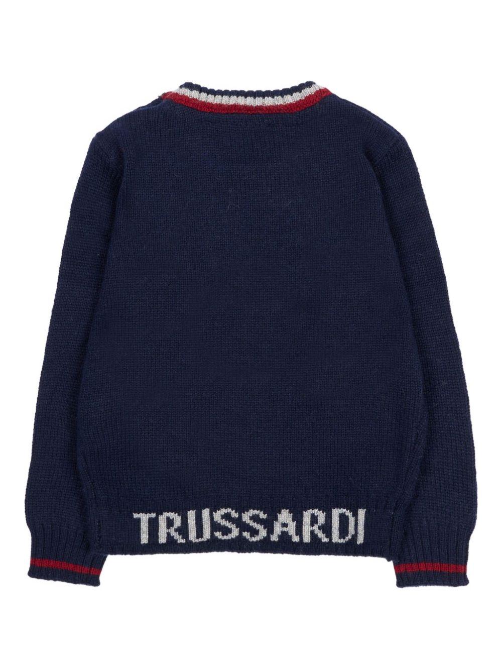 Maglione blu per neonato TIA25051MA PEA Trussardi Kids 