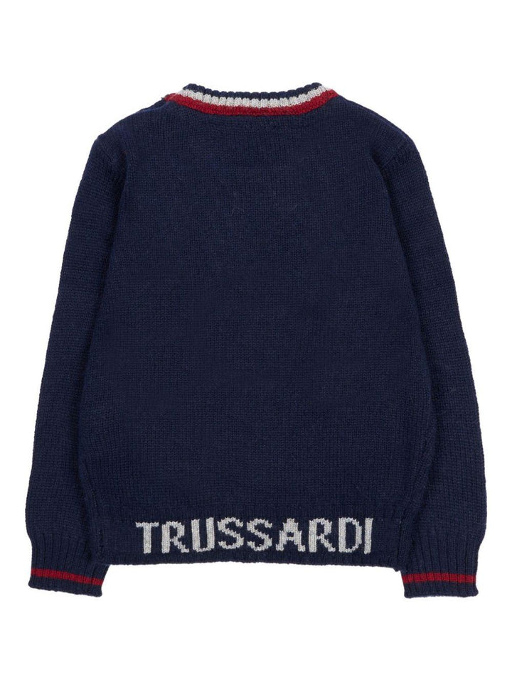 Maglione blu per neonato TIA25051MA PEA Trussardi Kids 